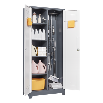 Industrial Metal Storage Cabinet with Lockable Doors