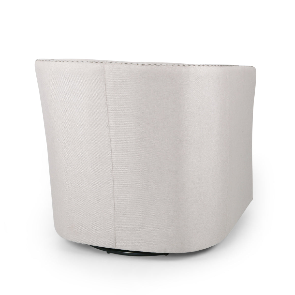 Modern Swivel Lounge Chair – Linen Beige