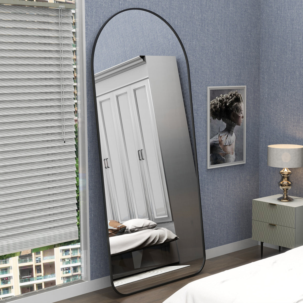 Oversized Full Body Mirror Black