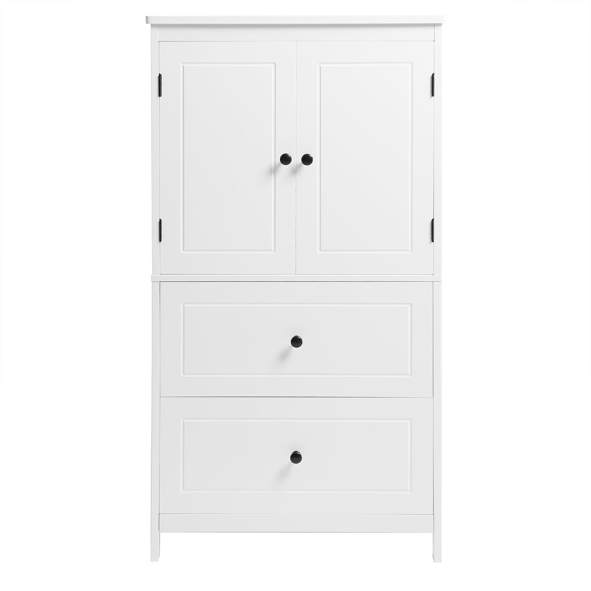White Bathroom Storage Cabinet with Drawers