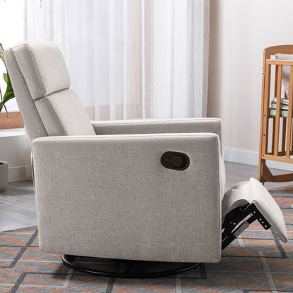 Upholstered Rocker Chair Tan