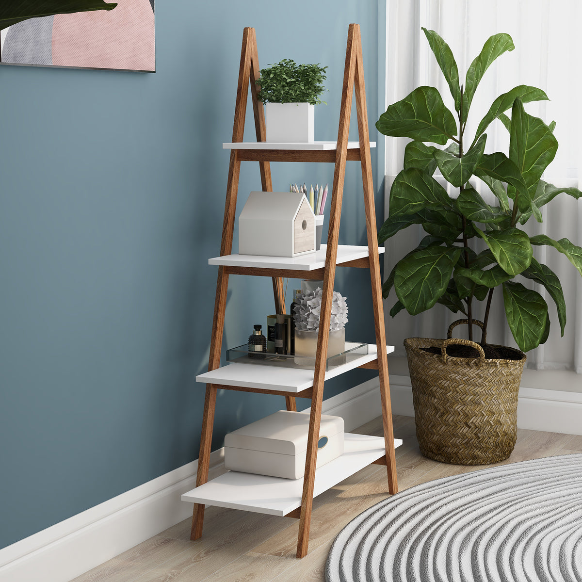 Oxford Bamboo Ladder Bookshelf