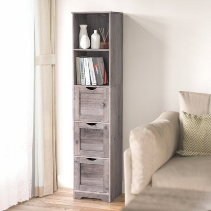 Slim Bathroom Storage Cabinet – Gray