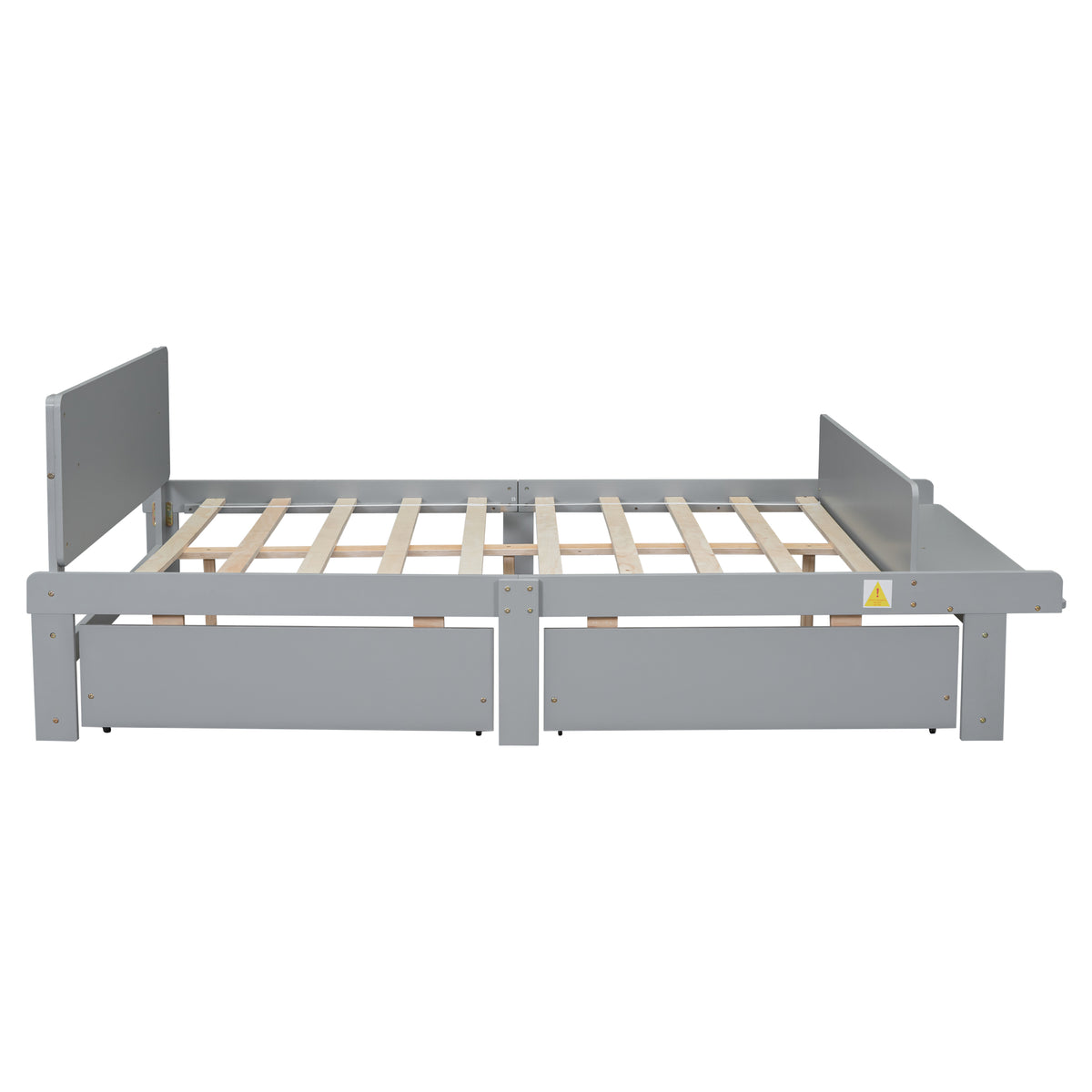 Full Bed with Bench Grey