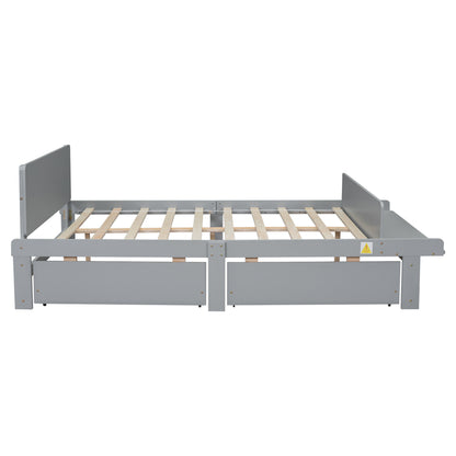 Full Bed with Bench Grey