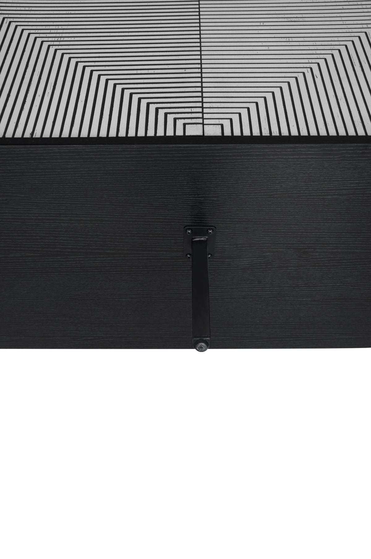 Striped 4-Door Buffet Cabinet