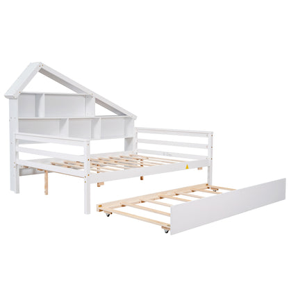 Full Platform Bed White