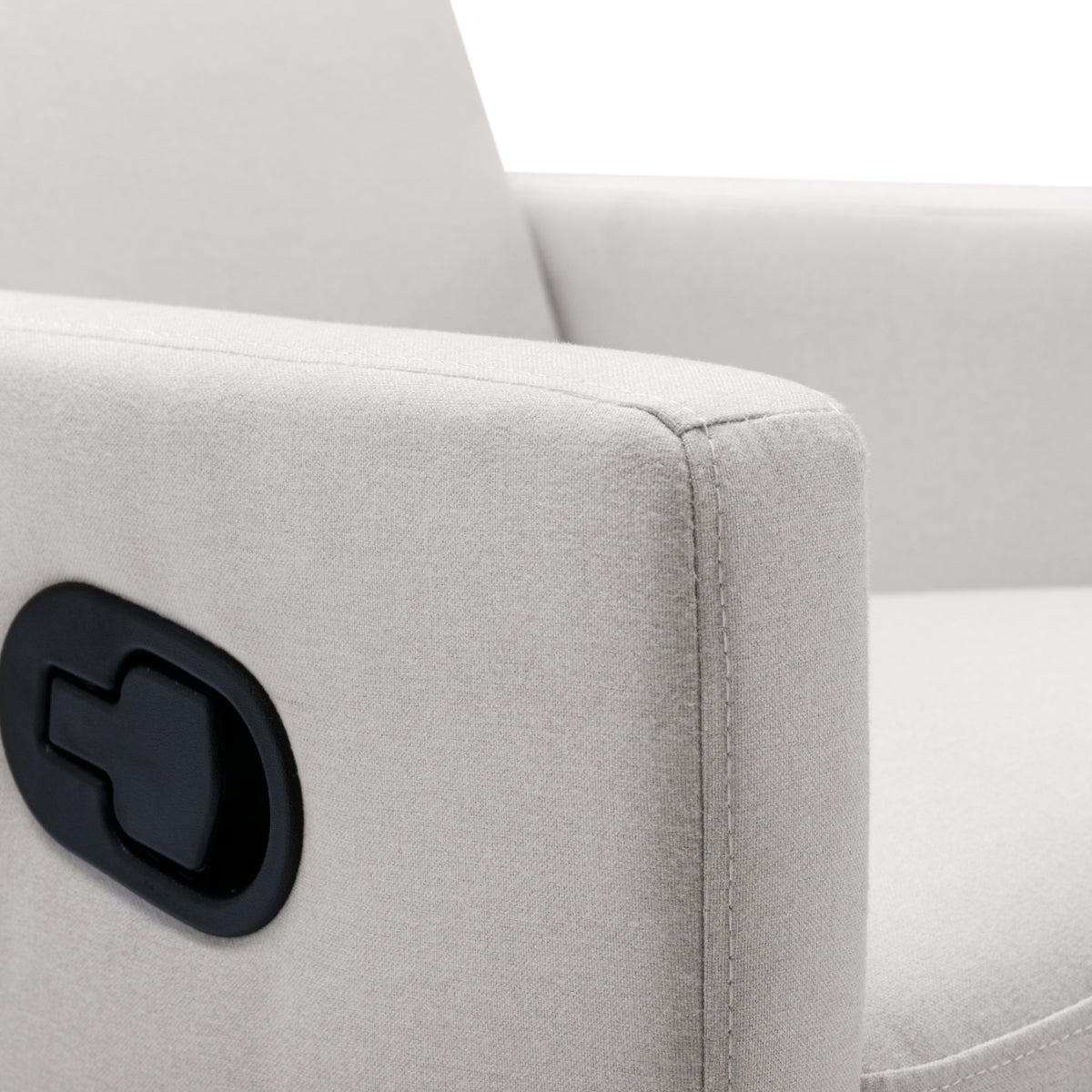 Beige Modern Upholstered Rocker Recliner Chair