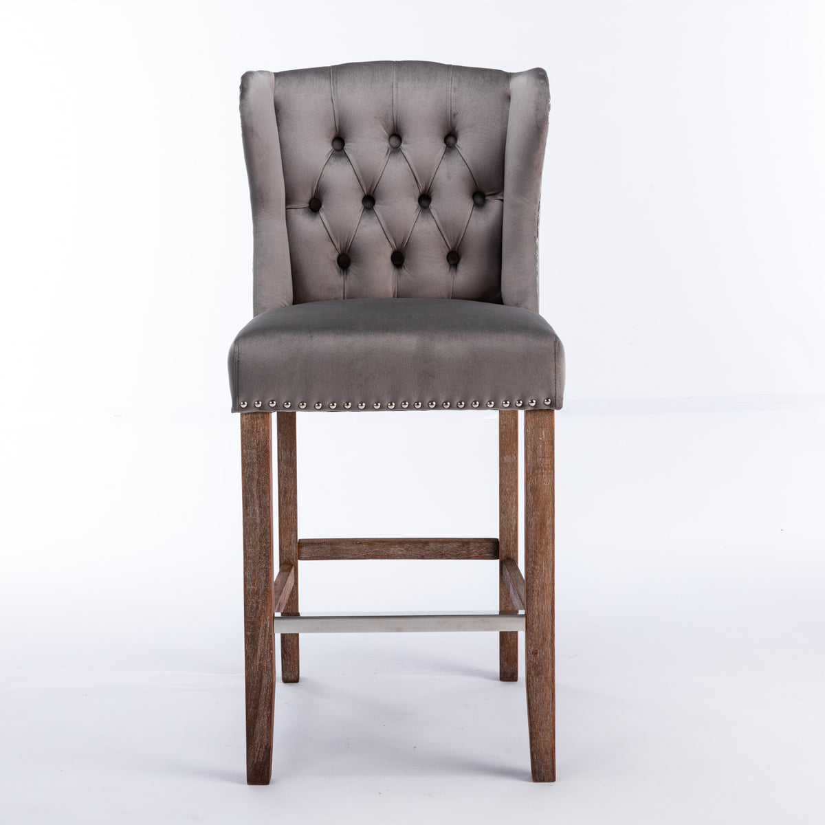 A&A Upholstered Bar Stools Set of 2