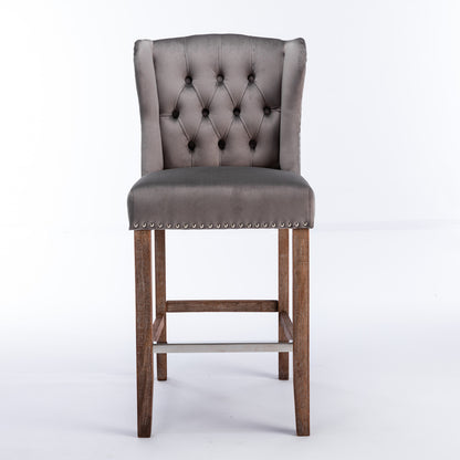 A&A Upholstered Bar Stools Set of 2