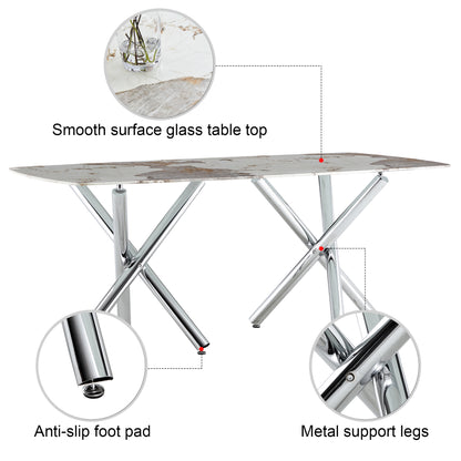 Modern Rectangular Dining Table for 6–8