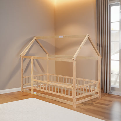 Twin Floor Bed White