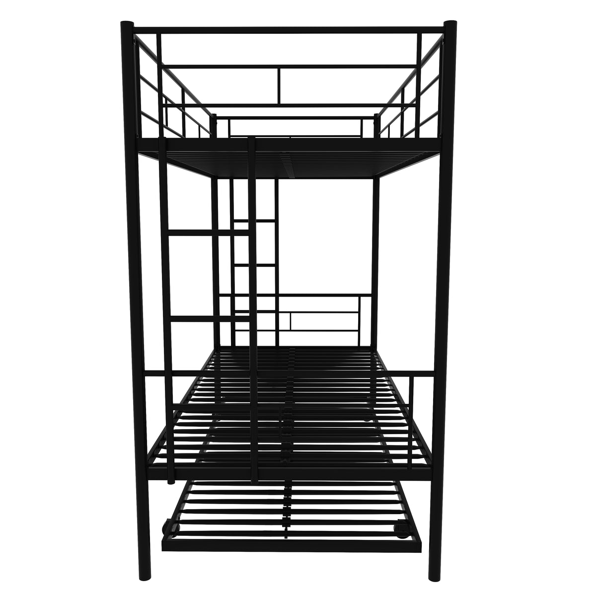 Twin Bunk Bed with Trundle Reinforced Frame