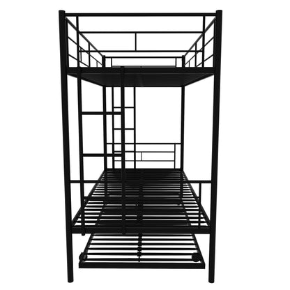 Twin Bunk Bed with Trundle Reinforced Frame