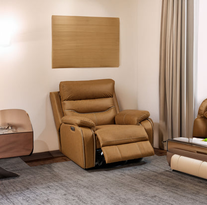 Dual-Motor Power Recliner – Coffee Brown