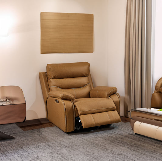 Dual-Motor Power Recliner – Coffee Brown