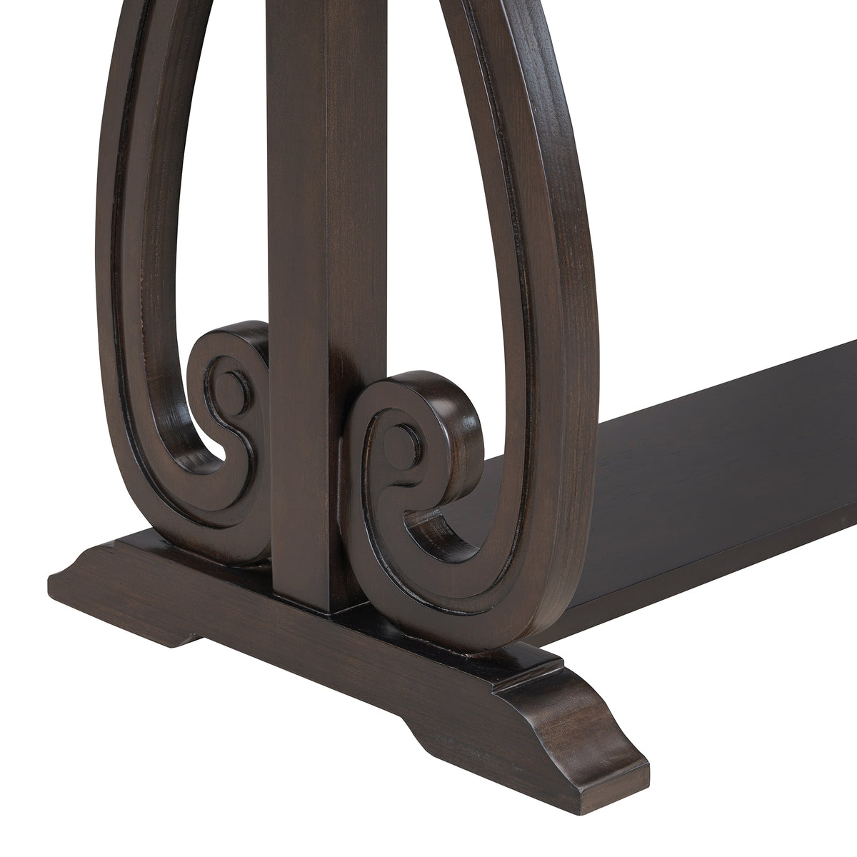 Rustic 48” Wood Console Table – Espresso