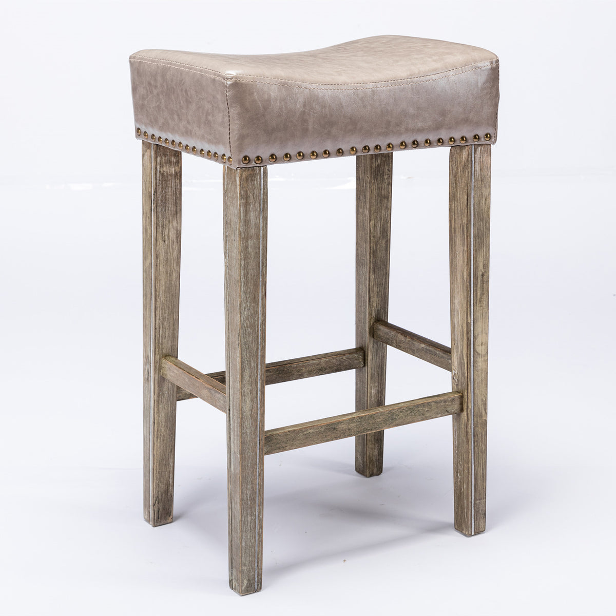 Farmhouse Island Bar Stools Gray