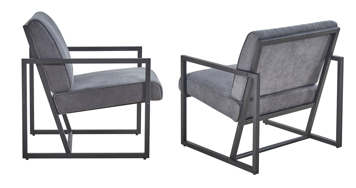 Grey Steel Armchair – Modern Dining