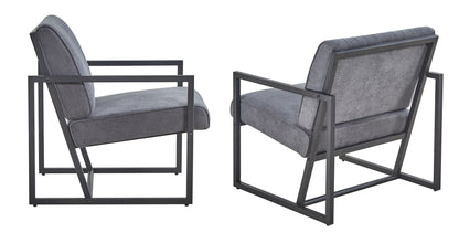 Grey Steel Armchair – Modern Dining