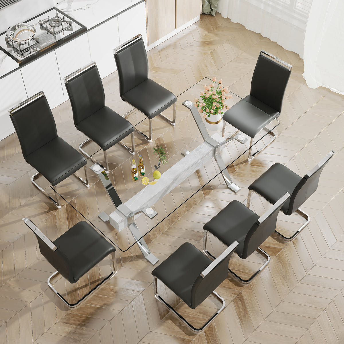 Glass Dining Table Modern Sleek Design