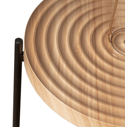Modern Round Coffee Table – Maple Finish