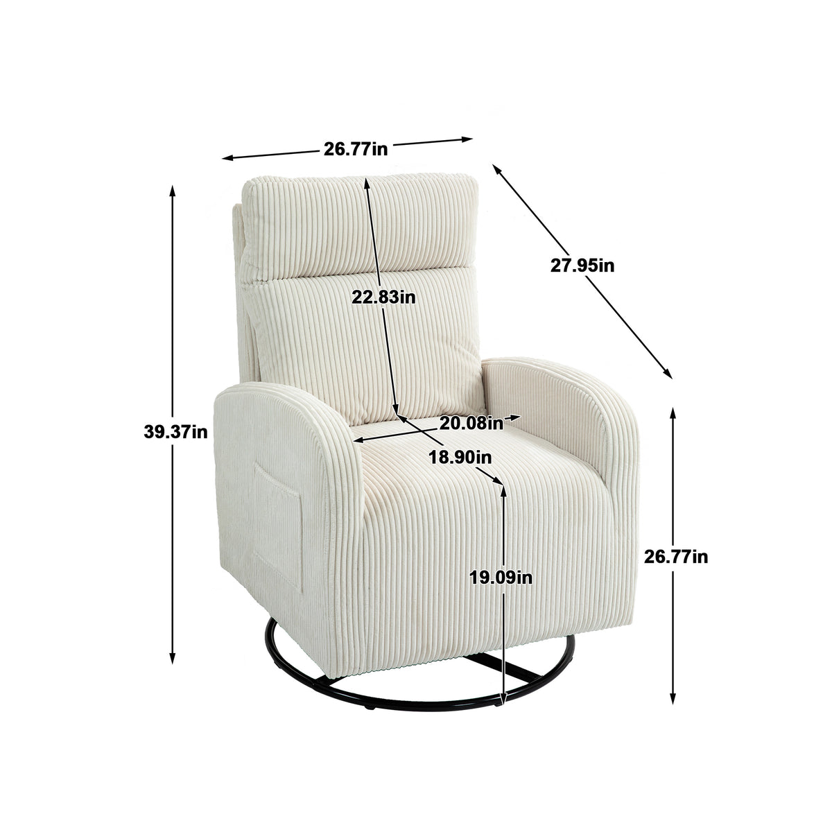JaDa Rocking Chair Fabric Beige