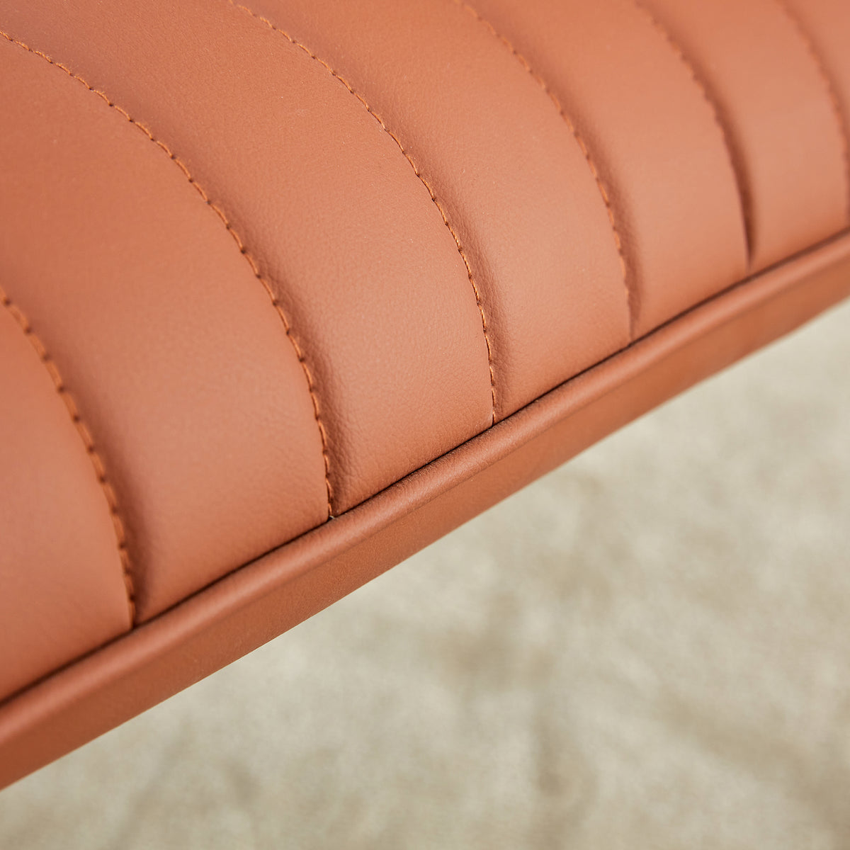 Brown Armless Lounge Chair – Black Legs