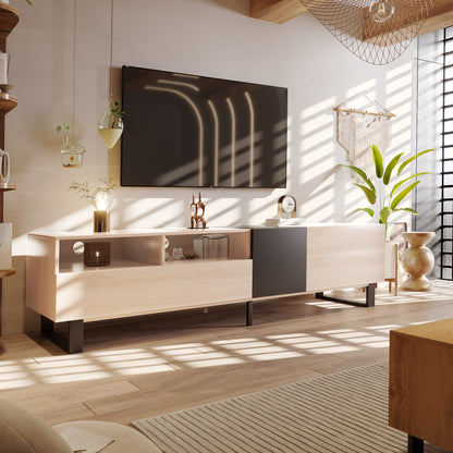 Modern 80" TV Stand with Storage Console