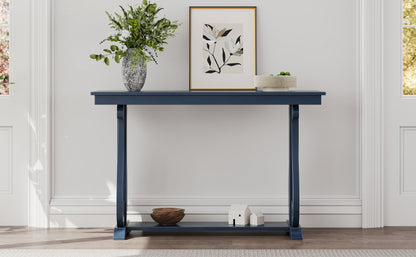 Rustic Console Table 48-Inch Navy Finish