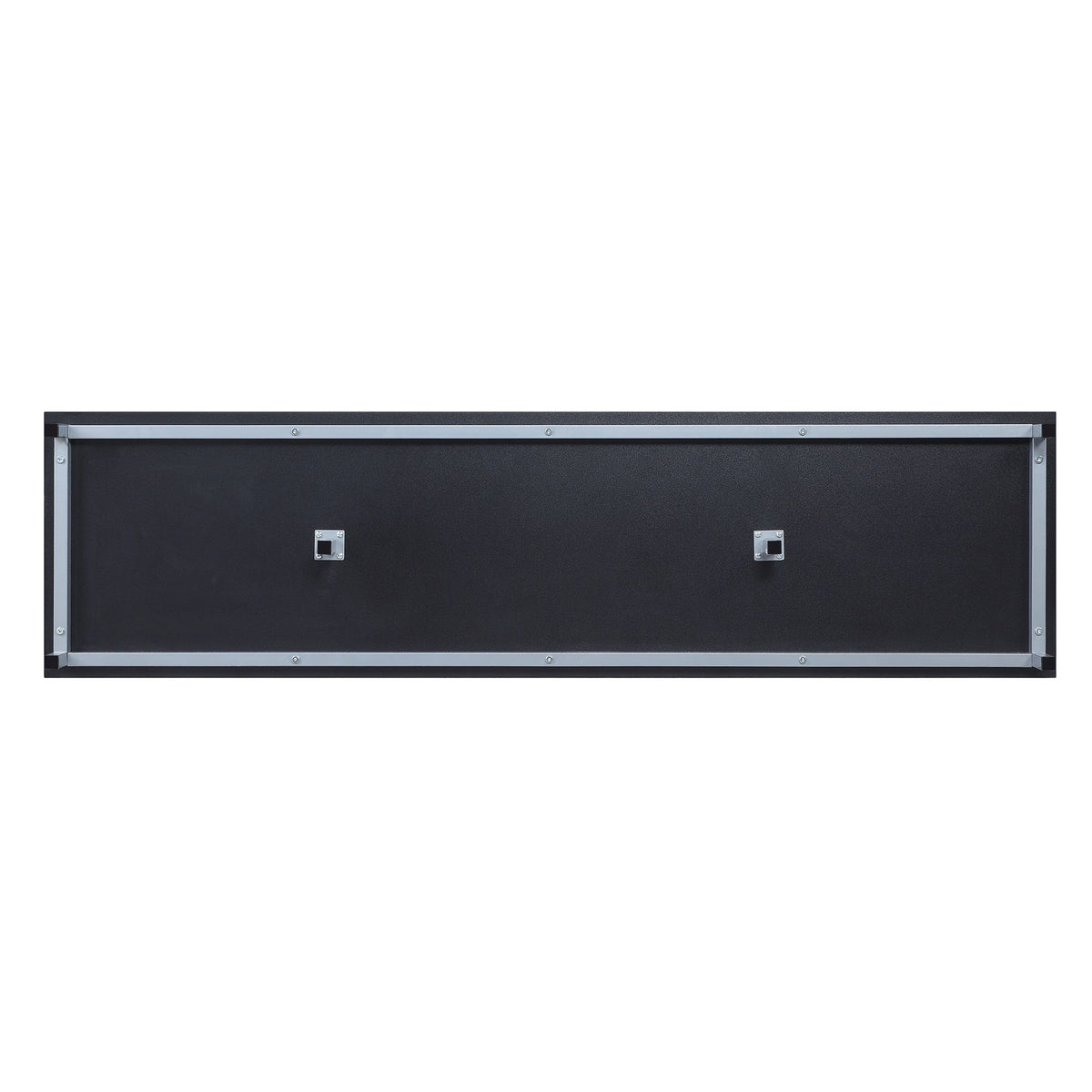 Firey 60" TV Stand/Fireplace with Glass Shelves - Black Gloss