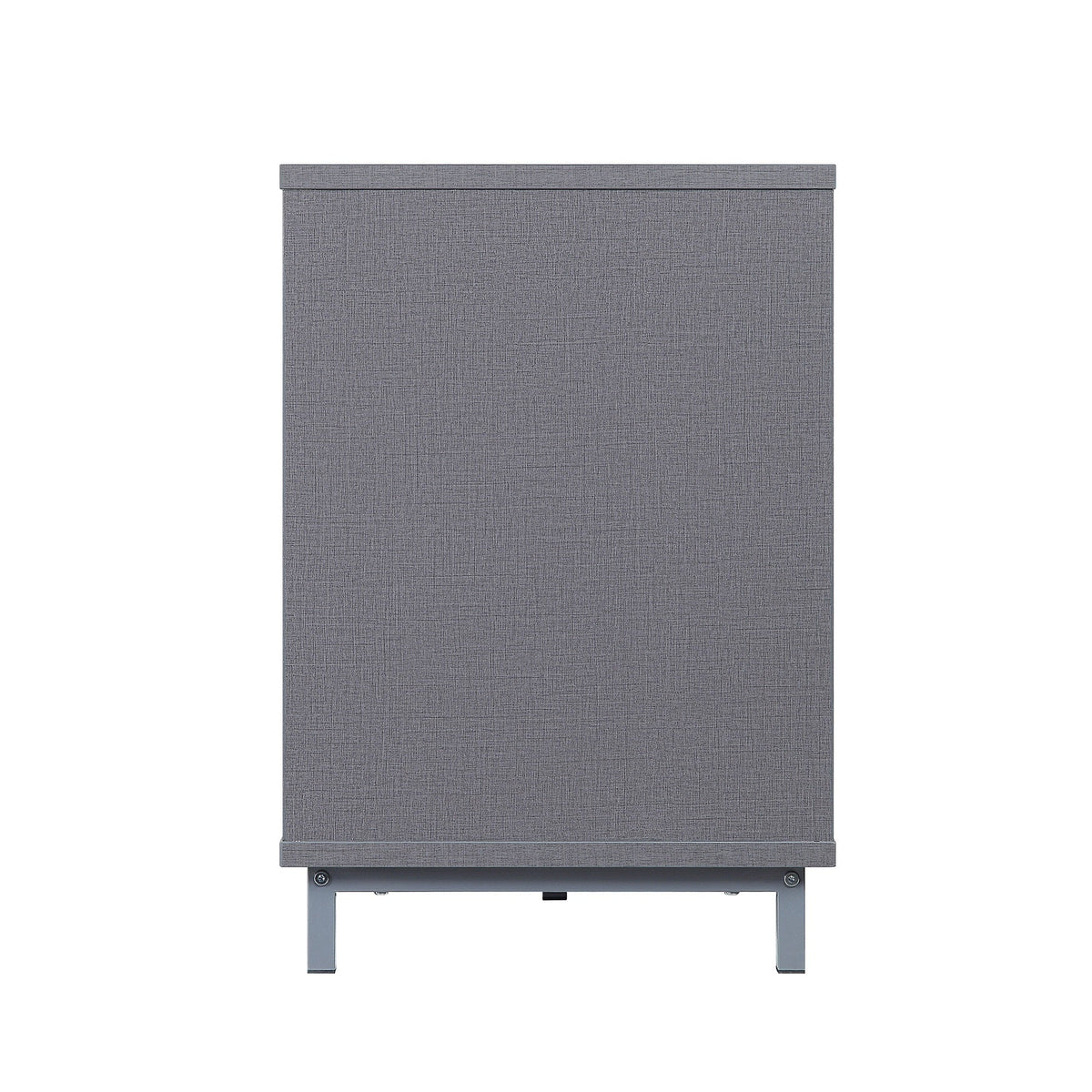 Firey 60" TV Stand/Fireplace with Glass Shelves - Grey Gloss