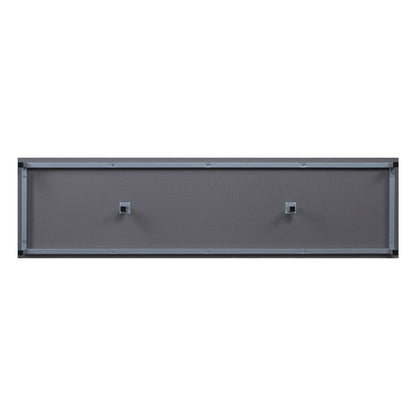 Firey 60" TV Stand/Fireplace with Glass Shelves - Grey Gloss