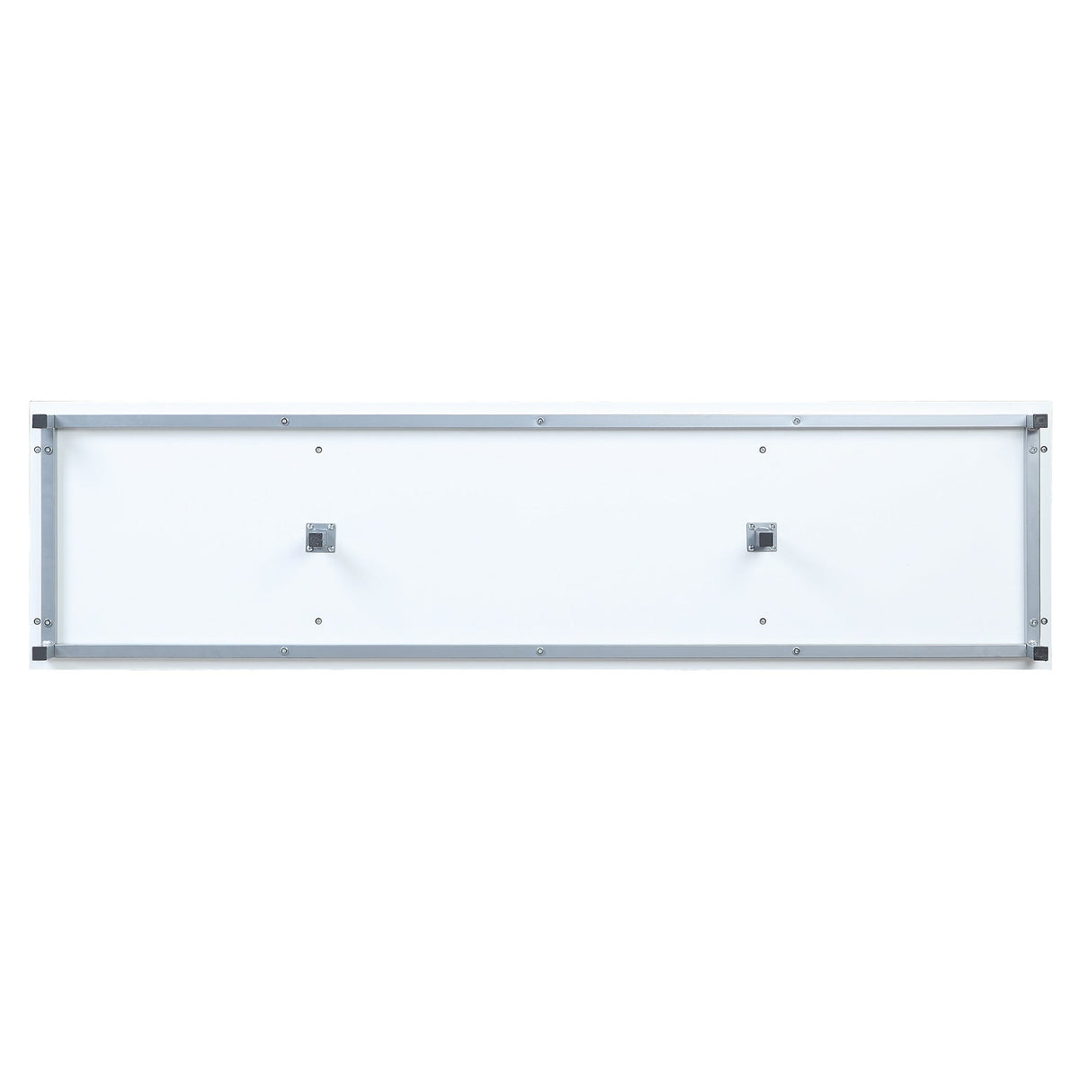 Firey 60" TV Stand/Fireplace with Glass Shelves - White Gloss