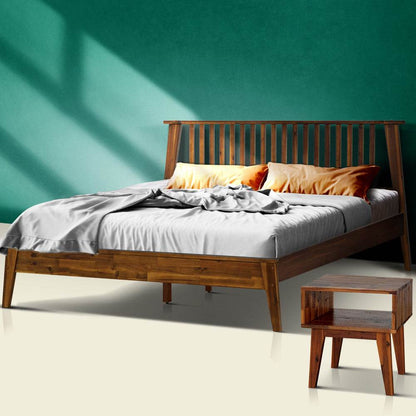 Kaylin Solid Wood Bed Frame & Nightstand Bedroom Set