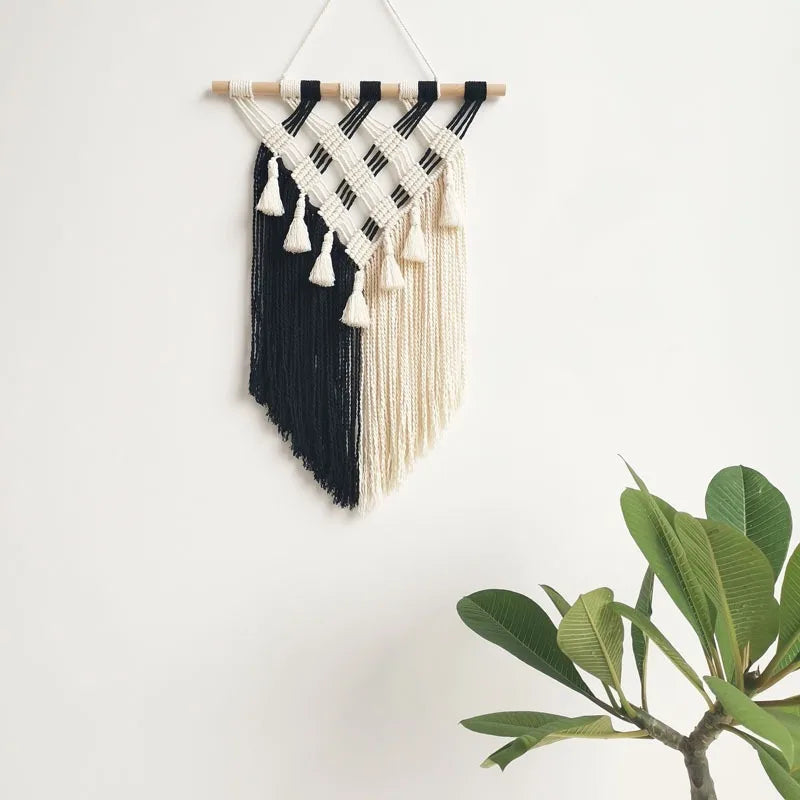 Fringed Macrame Wall Tapestry