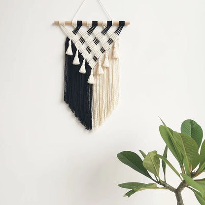 Fringed Macrame Wall Tapestry