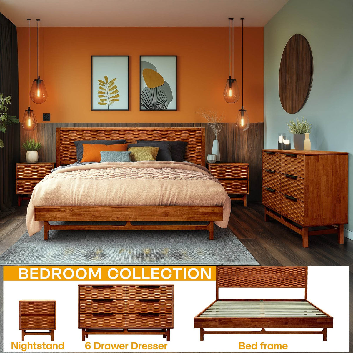 Elara Dresser with 6 Drawers