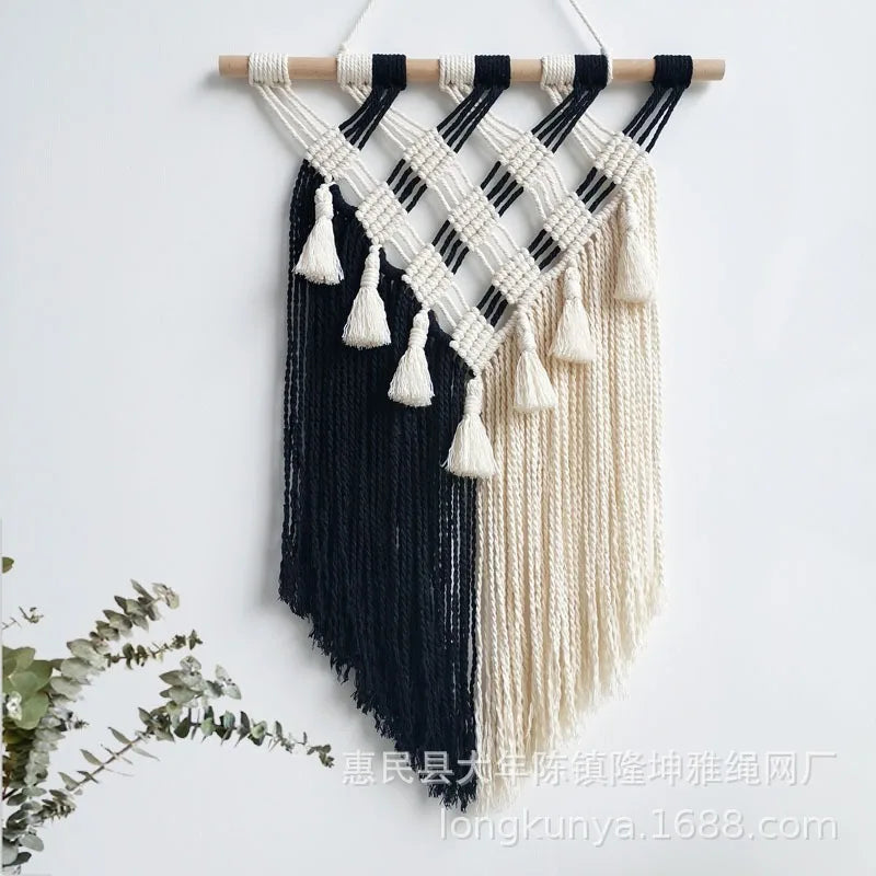 Fringed Macrame Wall Tapestry