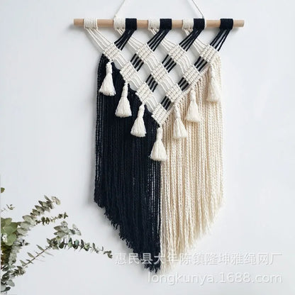Fringed Macrame Wall Tapestry