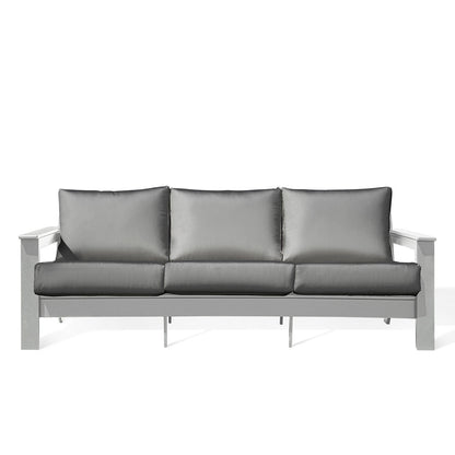 Hickory Polymer Outdoor Sofa with Sunbrella® Cushions