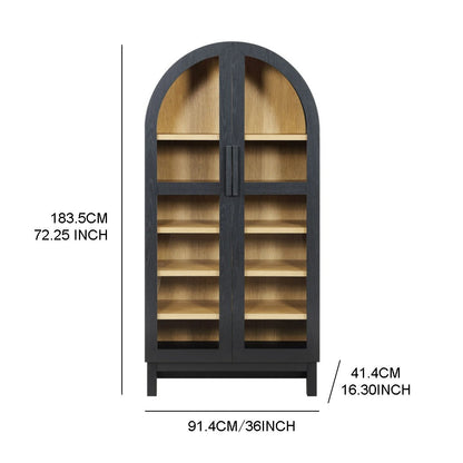 Arch Cabinet, Black Finish