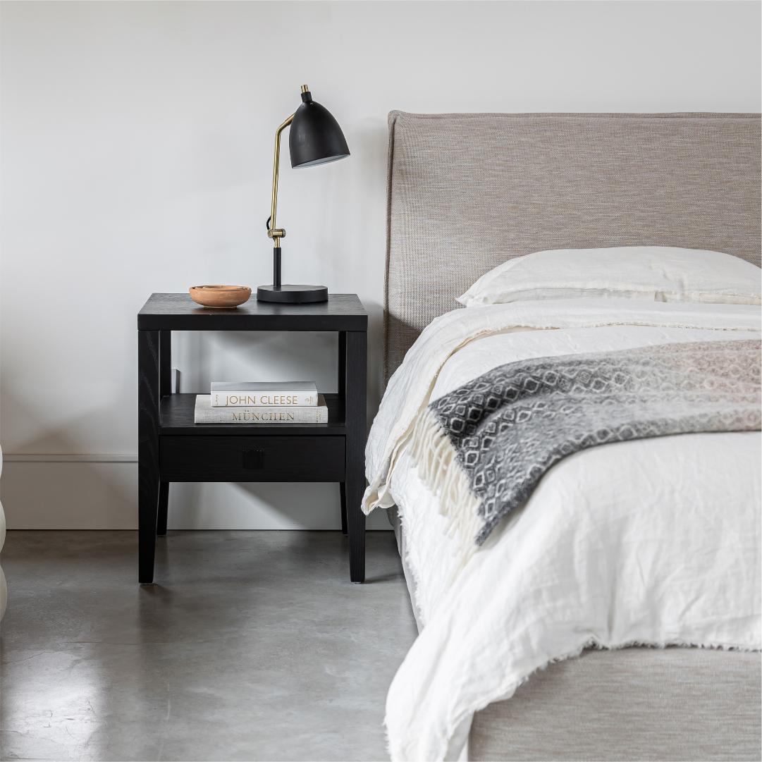 Julia King Storage Bed - Sand