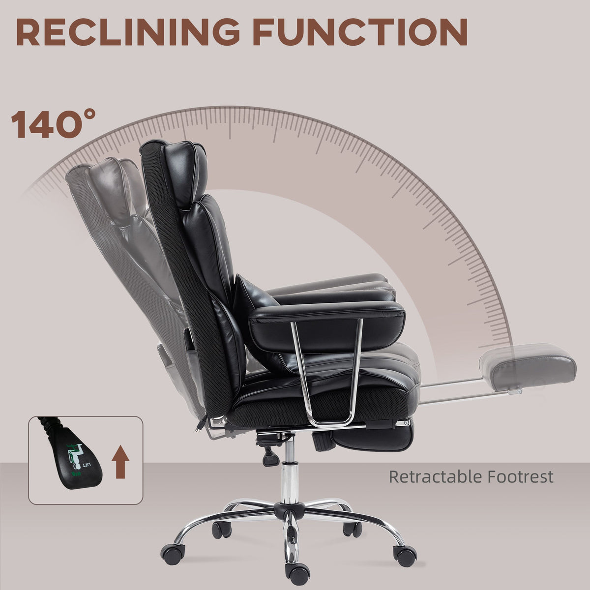 Matteo Executive Office Chair with 6 Points Massage-Black