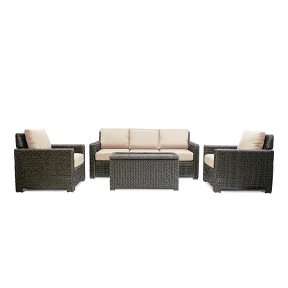 Laguna Point 4-Piece Wicker Outdoor Modular Conversational Set