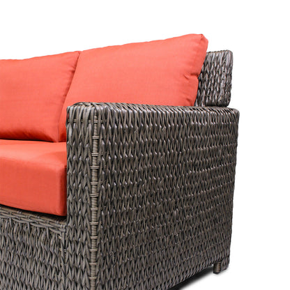 Laguna Point 5-Piece Wicker Outdoor Conversational Loveseat Set