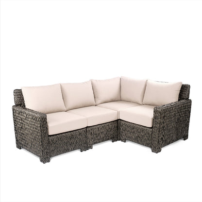 Laguna Point 4-Piece Wicker Outdoor Sectional Set