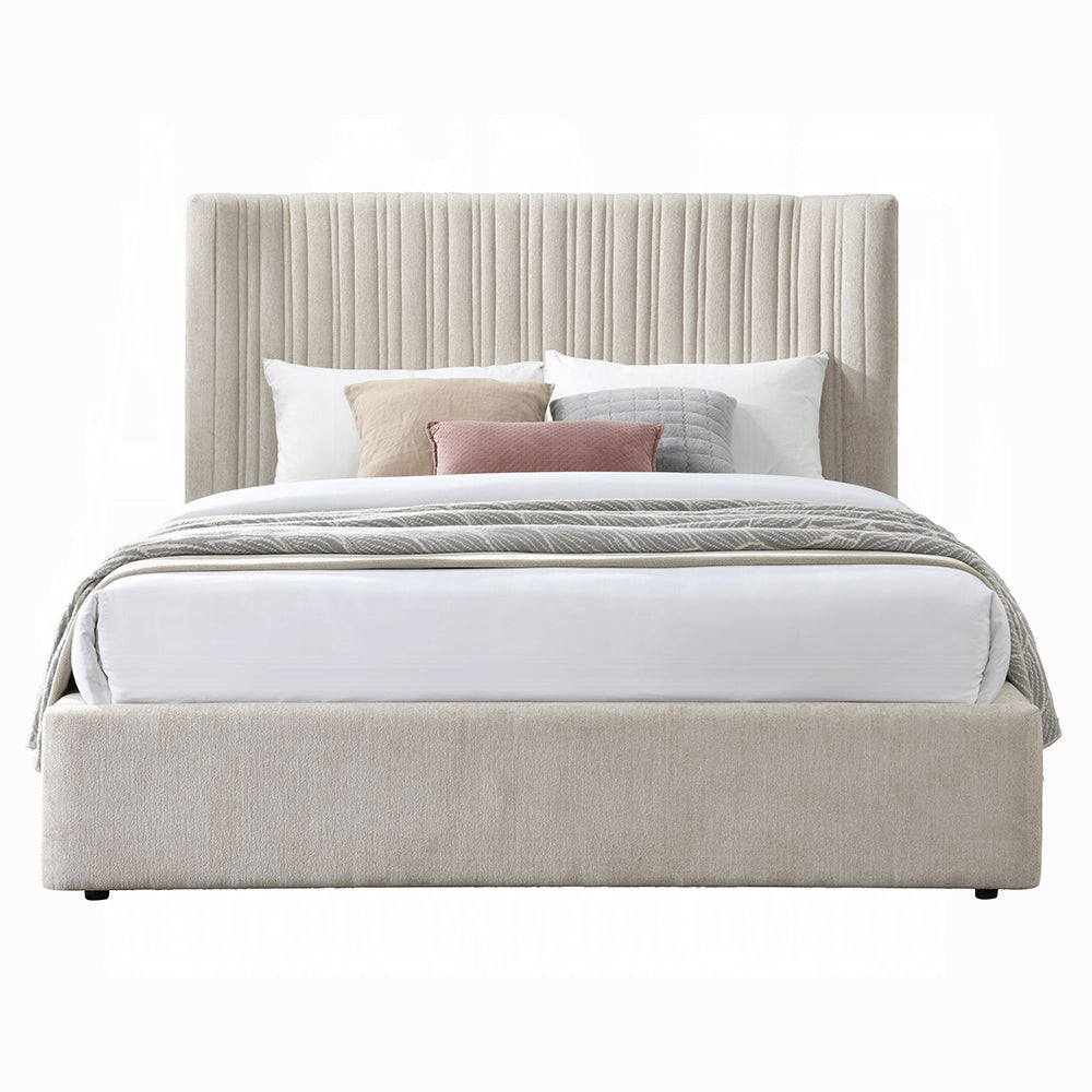 Loren Upholstered Bed - Beige