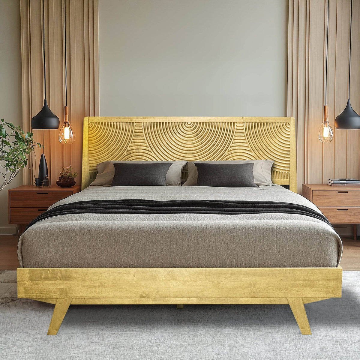 Harmony Platform Bed Frame with Headboard