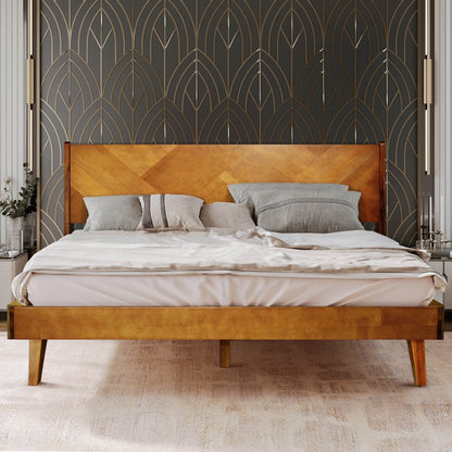 Gazelle Platform Bed Frame With Headboard